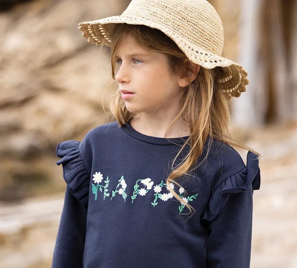 Pull Bleu avec imprimé